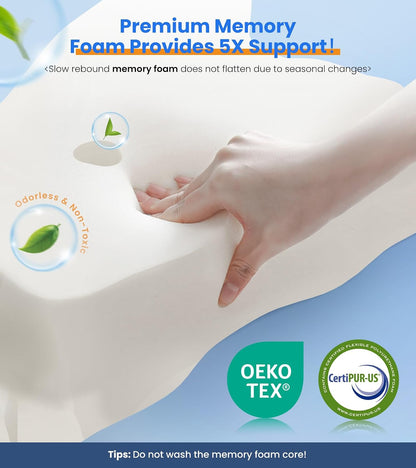 LUNOVIA™ Adjustable Cervical Memory Foam Pillow